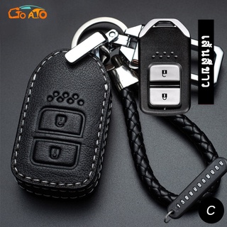 GTIOATO สำหรับ Honda เคสกุญแจรถยนต์ หนัง PU ปลอกกุญแจรถยนต์ กระเป๋าใส่กุญแจรถยนต์ เคสกุญแจรถ ซองใส่กุญแจรถ สำหรับ Honda City HRV Civic Jazz CRV Brio Accord Mobilio Odyssey BRV