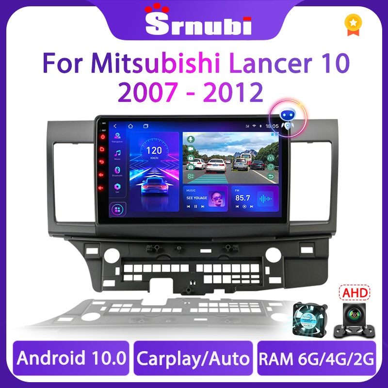 Srnubi Android 10 Car Radio for Mitsubishi Lancer 10 CY 2007-2017 Multimedia Video Player 2Din Navigation GPS Carplay St