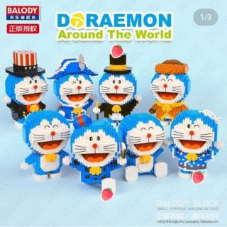 Balody Doraemon around the world 16130 -​16137 โดเรม่อน เลโก้ นาโนบล็อก ตัวต่อ