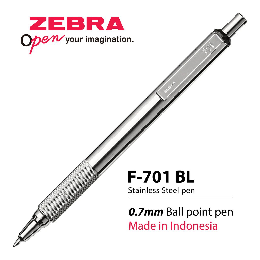 [ของแท้] F701 ปากกาลูกลื่น Zebra - ญี่ปุ่น - วัสดุ Stainless steel