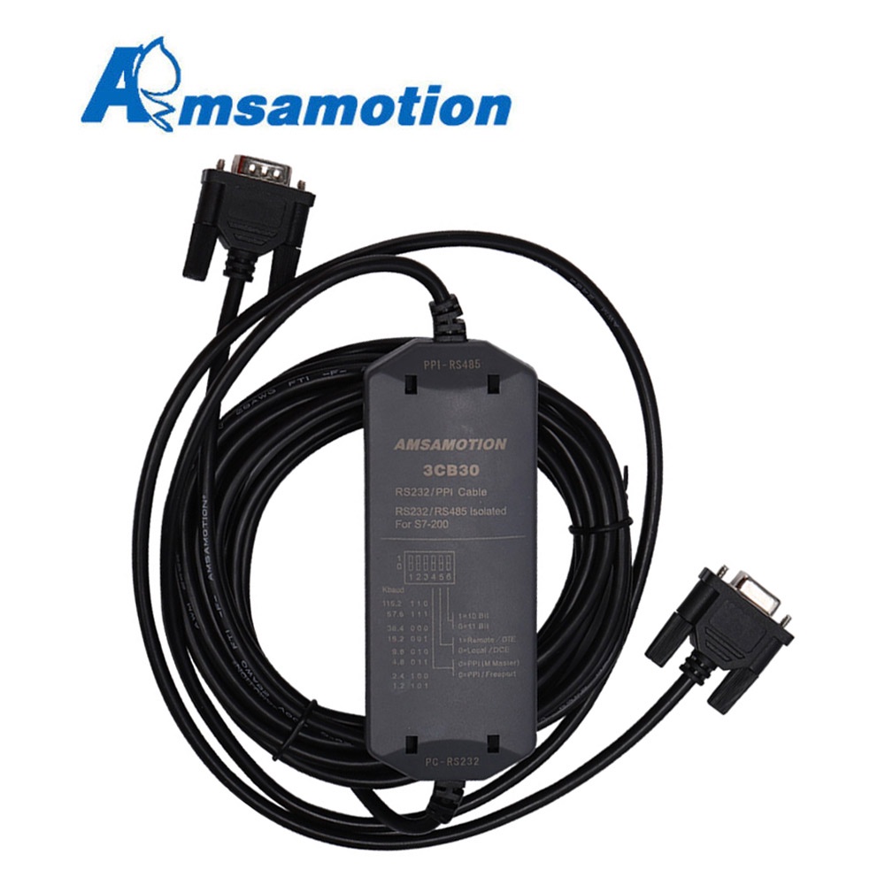 SZ Amsalmotion S7-200 PLC สายการเขียนโปรแกรม PC-PPI + อะแดปเตอร์สําหรับ Siemens 6ES7901-3CB30-0XA0 ด
