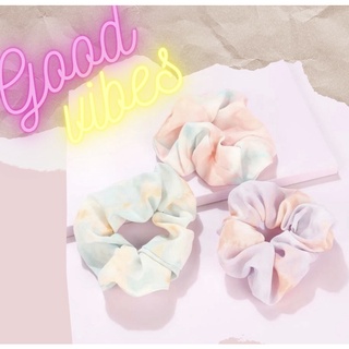 พร้อมส่งจากไทย 📮 ยางรัดผมโดนัทมัดย้อมพาสเทล 🤍🌸🌈
