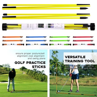 2Pack Golf Alignment Rods Golf Swing Trainer Sticks Golf Training Equipment