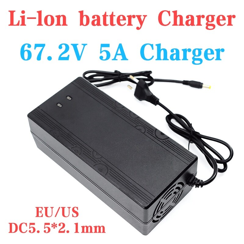 67.2V 5A Lithium Ion Lithium Polymer Charger 18650 21700 Lithium Ion Battery 16S 60V Electric Vehicl