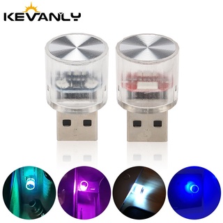 โคมไฟ LED ไร้สาย พอร์ต USB สีสันสดใส สําหรับตกแต่งรถยนต์ บรรยากาศ 1 ชิ้น