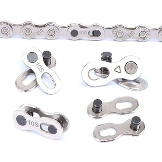 ข้อต่อโซ่จักรยาน แบบมีเกียร์ ชนิดปลดเร็ว Bicycle Chain Missing Link สีเงิน/ทอง 8/9/10/11/12 SP (1 ชุด)
