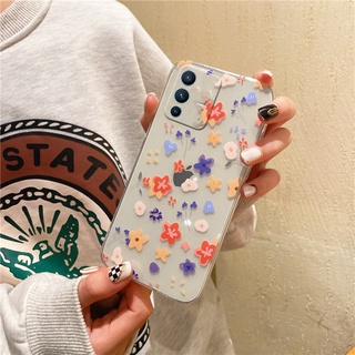 Ready Stock เคสโทรศัพท์ Casing VIVO V23 V23E Y76 X70 Pro 5G 2022 New Romantic Flowers Transparent Phong Case Tpu Silicagel Softcase VivoV23 5G เคส Protective Cover