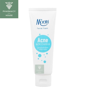 Dr.Montri facial foam Acne &amp; oil control 125 g. (หลอดฟ้า) ดร.มนตรี