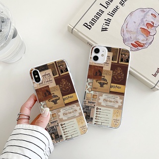 Harry Potter เคสไอโฟน 14 pro Magic book 8พลัส 7 8 Plus Se 2020 เคส iPhone 11 12 13 promax case X Xr Xs Max tpu cover