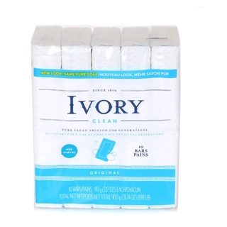 ❀◈❇Ivory ClEAN ORIGINAL สบู่ก้อน 10 ก้อน / 90 กรัม x 10 ชิ้น