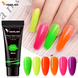 Venslisa Poly Gel Neon โพลีเจลต่อเล็บนีออน เนื้อดีเกลี่ยง่าย ขนาด 15 กรัม