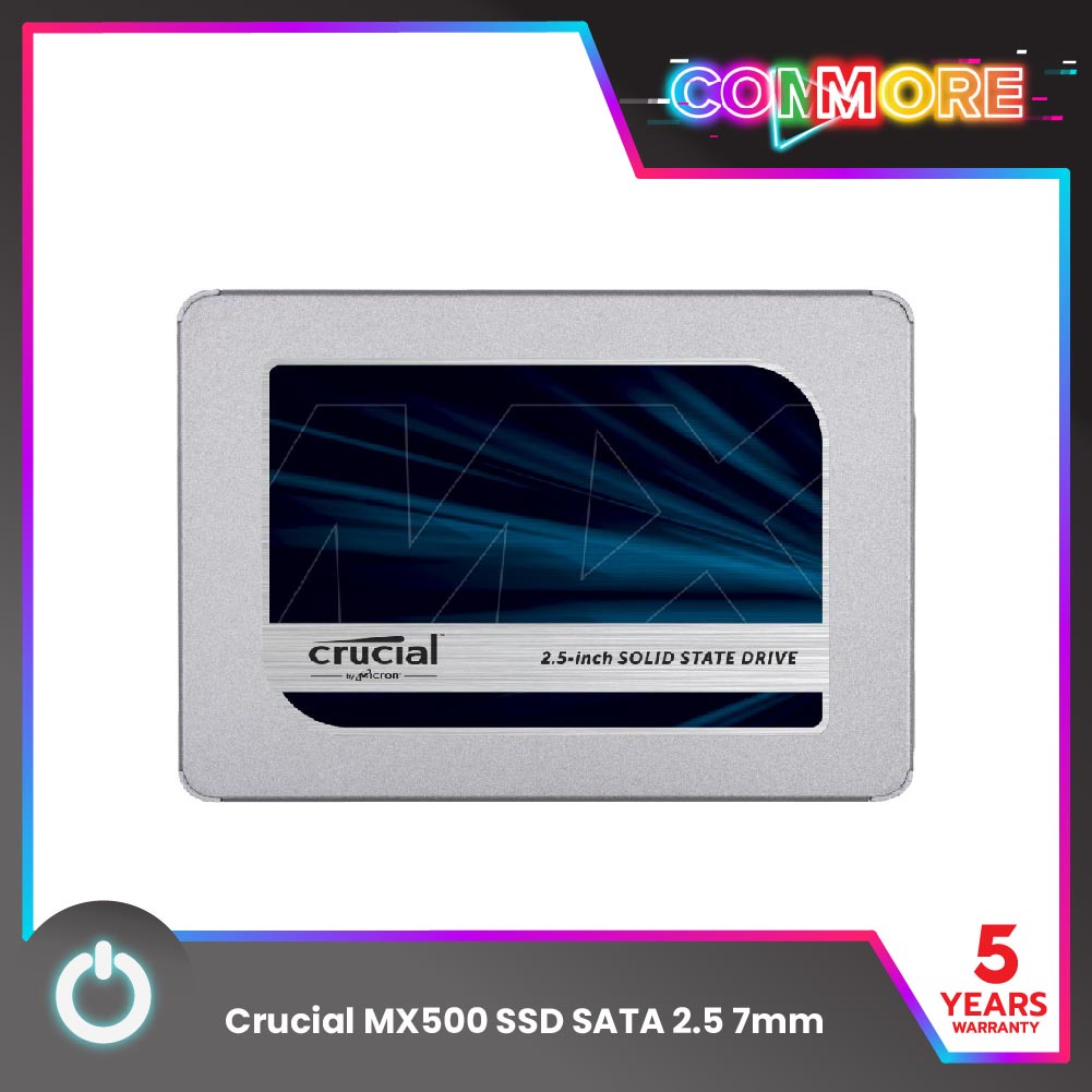 Crucial MX500 SSD SATA 2.5 7mm (เอสเอสดี) 250GB/500GB/1TB