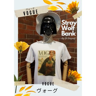 เสื้อยืดคอกลมแขนสั้น พิมพ์ลาย"VOGUE" #เสื้อยืดunisex