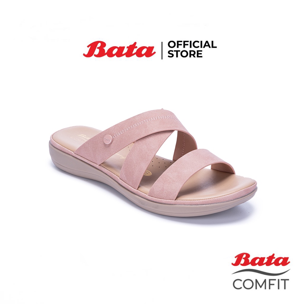 Bata Comfit บาจา รองเท้าเพื่อสุขภาพแบบสวม รองรับน้ำหนักเท้าได้ดี สูง 1 นิ้ว สำหรับผู้หญิง รุ่น Cecilia สีชมพู 6615280