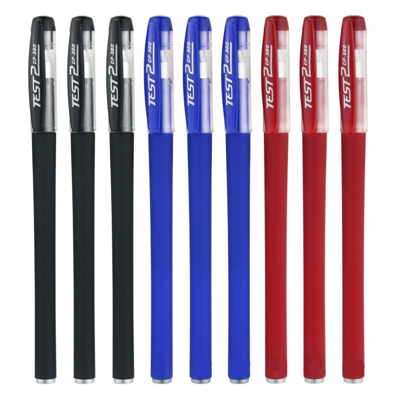 3 colors 1 pc ปากกาเจล สีดำ แดง น้ำเงิน 0.5 มม.