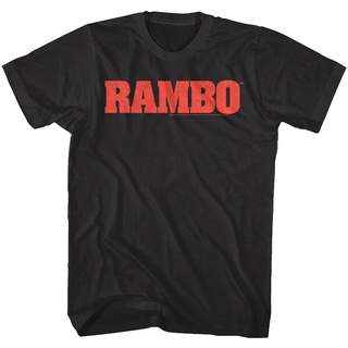 เสื้อยืด พิมพ์ลายโลโก้ภาพยนตร์ Rambo Sylvester Stallone Soldier สไตล์ทหาร สําหรับผู้ชาย