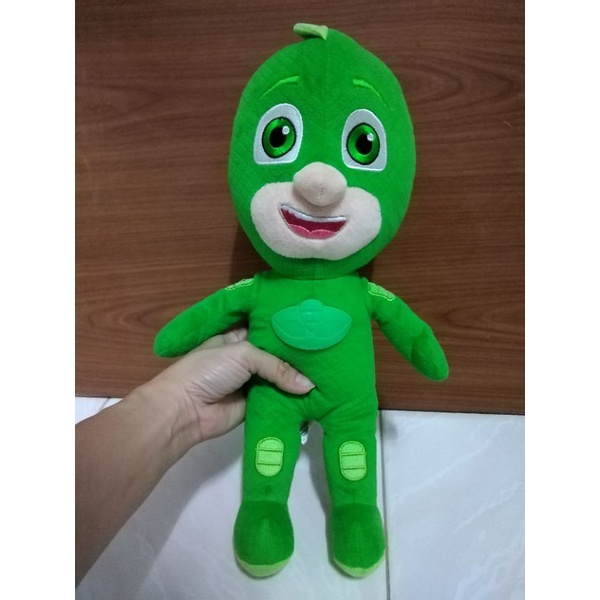 ตุ๊กตา PJ Mask สีเขียว มือสอง มีเสียง มีไฟตามคลิป ซักทำความสะอาดแล้ว