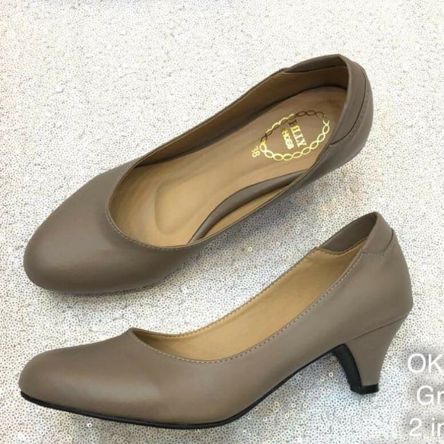 รองเท้าส้นสูงแบรนด์ Billy Shoes สีเทา ของใหม่! ส่งฟรี!!