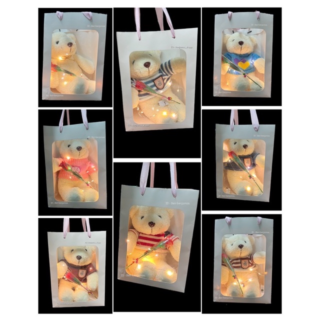 พร้อมส่ง ตุ๊กตาหมี ถุงหมี ของปัจฉิม ของขวัญรับปริญญา congratulations