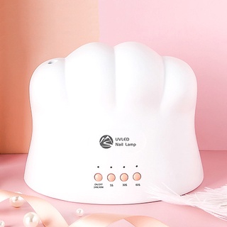 48W Cat Paw โคมไฟเล็บแห้งเร็ว 30 ลูกปัดเครื่องบำบัดด้วยแสงอัจฉริยะนำเครื่องเป่าสำหรับร้านทำเล็บ Nail Art