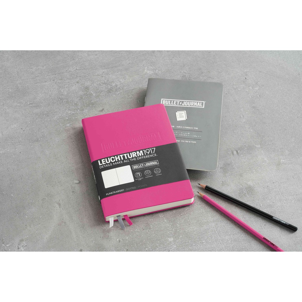 Leuchtturm1917 Bullet Journal Asia Edition New Pink A5 Notebooks สมุดโน๊ตรุ่น Bullet Journal ปกแข็ง 