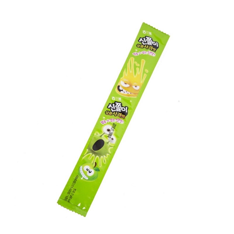 Haitai Sour Jelly Candy 24g - Green grapes flavor เยลลี่เเบบยาวรสองุ่นเขียว