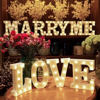 LED 26 English Alphabet Lamps Valentines Day Decorations / Christmas Home Decor Luminous LED Letters