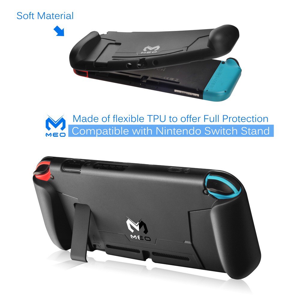 เคส สีดำ nintendo switch case (สินค้าอยู่ไทยพร้อมส่ง ) Case Nintendo Switch Silicone MEO กันรอย บิดงอได้ คุณภาพดี