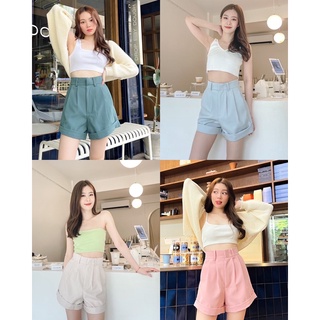 (กรอกโค้ด HELLOX9 ลด75฿) HELLOYELLOWLAND |  Gram short pants กางเกงขาสั้นพับขาเอวสูง