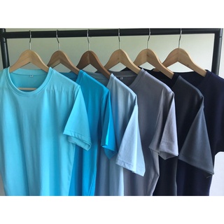 เสื้อยืดคอกลม เสื้อผ้าคอตตอน Cotton 100% เสื้อยืดสีพื้น ใส่ได้ทั้งชายและหญิง