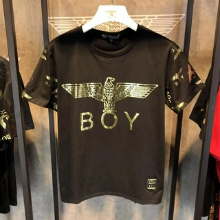 เกาหลีใต้นำเข้า Boy London กระจัดกระจายกราฟฟิตีนกอินทรีพิมพ์คู่เสื้อยืดผู้ชายเสื้อยืดผู้หญิง