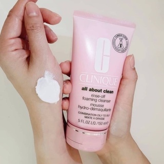 Clinique All About Clean Rinse-Off Foaming Cleanser 150ml.ผลิต2021/03มีฉลากไทย