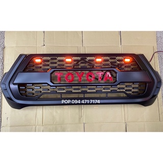 กระจังหน้าแต่ง มีไฟ โตโยต้า รีโว่ ปี 2020 ตัวหนังสือ TOYOTA  Toyota revo 2020  FRONT GRILL TOYOTA REVO 2020