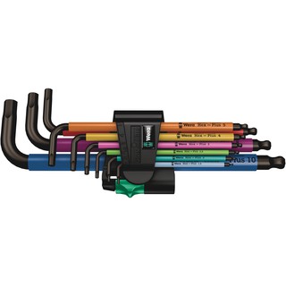 Wera 950/9 Hex-Plus Multicolour 1, L-key set, metric, BlackLaser