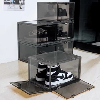 Tower Box Plus ( Black edition 6 Boxes) - กล่องรองเท้าเปิด-ปิด ได้ 2ด้าน