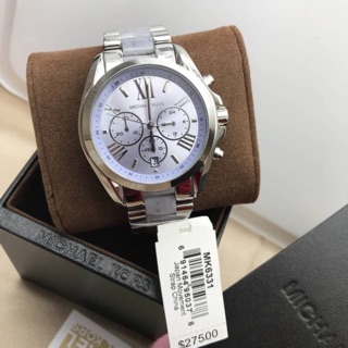 MICHAEL 6331 KORS Bradshaw Steel and Acetate Chronograph Ladies Watch ขนาด 43 มม. หน้าปัดสีม่วงอ่อนๆ สวยมากค่า