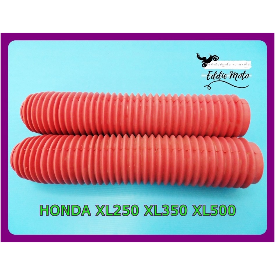 FRONT FORK RUBBER "RED" For HONDA XL125 XL250 XL350 XL500 XL600 // ยางหุ้มโช๊ค สีแดง ไม่มีลวดรัดปลาย