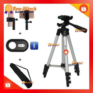 New Alitech Tripod 3110 ขาตั้งกล้อง 3 ขา ขาตั้งมือถือ สูง110cm 【 รีโมทบลูทูธ + ถุงผ้าสำหรับใส่ขาตั้งกล้อง + หัวต่อ】