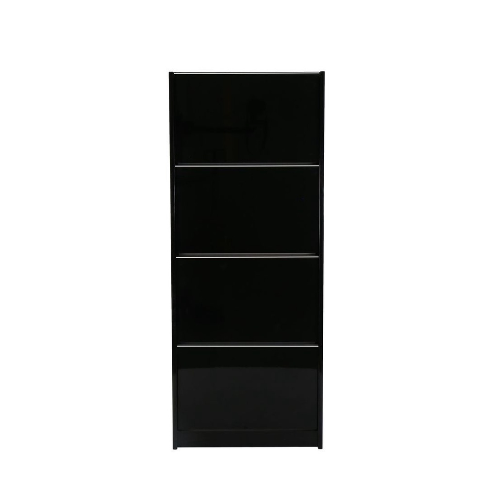 SB Design Square SB DESIGN SQUARE  ตู้เก็บของ ตู้รองเท้า Joelle ขนาด 63.5x26x158 ซม. - สีดำ แบรนด์ SB FURNITURE