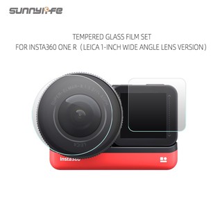 Sunnylife ฟิล์มกระจกนิรภัยกันรอยหน้าจอ และเลนส์ สําหรับ Insta360 ONE R RS 1 นิ้ว