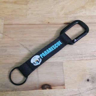 พวงกุญแจ PARARESCUE USAF black carabiner black ring nylon strap by ครูแว่น frogmangear