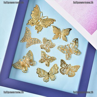 (fullpower) ผีเสื้อโลหะสีทอง 50 ชิ้น/ชุด diy jew
