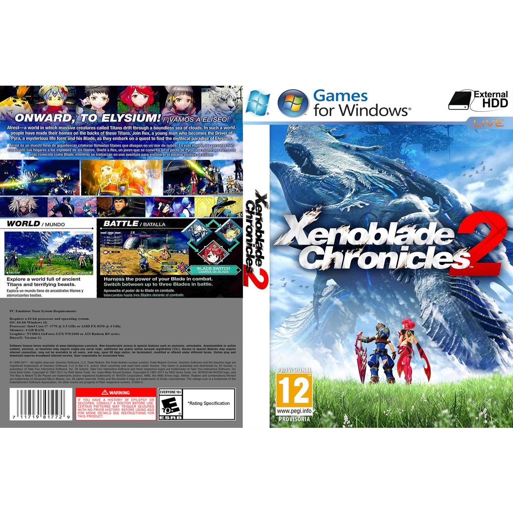 Xenoblade Chronicles 2 – v2.1.0 + 7 DLCs + Yuzu/Ryujinx Emus สําหรับพีซี GAME Offline [Pendrive INST