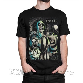 ขายดี Gildan เสื้อยืด ผ้าฝ้าย 100% พิมพ์ลาย Beetlejuice Tim Burton ตลก ทุกขนาด สําหรับผู้ชายSize S-5XL