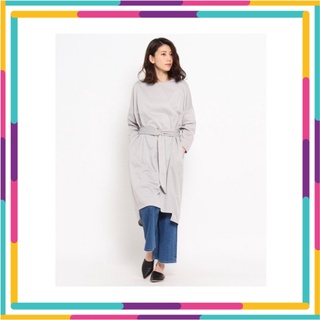 🍭Ozoc43: Ozoc grey dress เดรสผ้ายืดเนื้อหนา ผ้าดีมาก ทรง Oversize ใส่หลวมๆ แถ