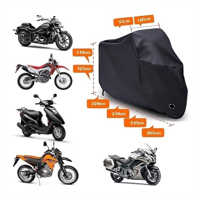 5 Sizes Waterproof Motorcycle Bicycle Scooter Cover Package Rain Dust UV  Cover Motorcycle Protector | Shopee Thailand