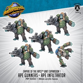 🔥มีของพร้อมส่ง🔥 Privateer Press Monsterpocalypse Empire of the Apes Unit: Ape Gunners &amp; Ape Infiltrator PIP 51032