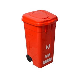 ถังผงฝาเปิด-ปิด 100 ลิตร แดง สแตนดาร์ด RW9252 100 liters of powder bucket, red lid, standard RW9252