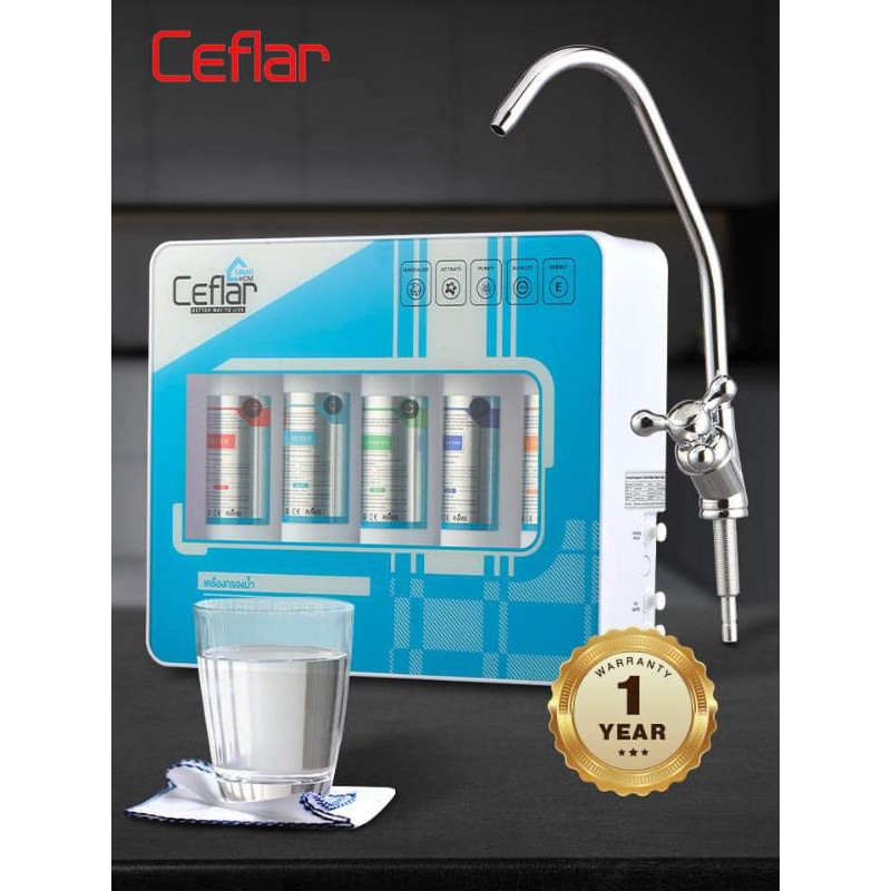 เครื่องกรองน้ำดื่ม Ceflar รุ่น CWP-01 ทำงานด้วยระบบกรอง 5 ขั้นตอน สำหรับผลิตและกรองน้ำไว้ใช้อุปโภค-บ