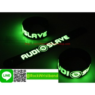 AUDIOSLAVE ขายริสแบนด์เรืองแสง  ASE357NA Wristband สายรัดข้อมือวงร็อค